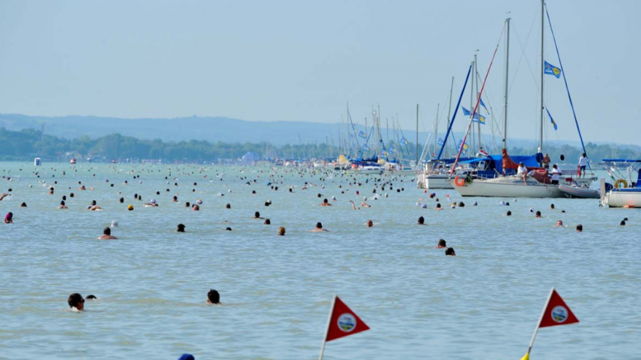 23 fokos vízben úszhatjuk át a Balatont