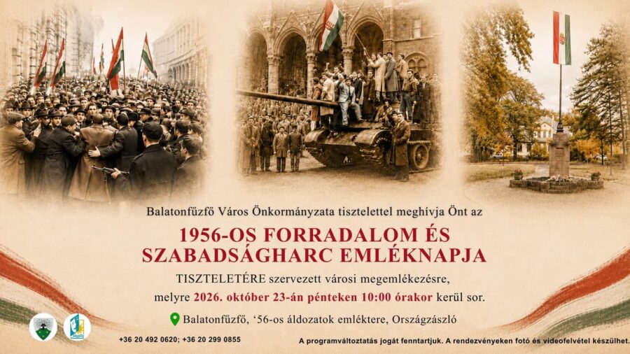 Október 23: ünnepi megemlékezés 2026 Balatonfűzfő